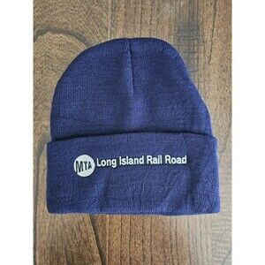 MTA LIRR Long Island Railroad NYC New York Staff Navy Blue Beanie Hat Adult NEW